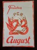 PM318N Material de propagandă comunistă, Trăiască 23 August și cu stema PCR