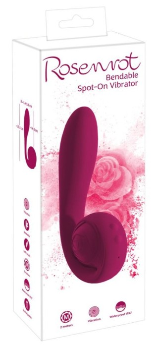 Vibrator Bendable Spot-on de la Rosenrot cu cap flexibil pentru stimularea