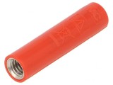Soclu Banană 4mm Roșu Nichelat 32A Cu Izolație