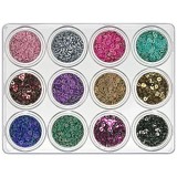 Cumpara ieftin Paiete rotunde - kit nail art, 12 buc