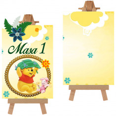 Numere masa pentru botez Winnie the Pooh Handmade by Diana Puiu NMBW 1 foto