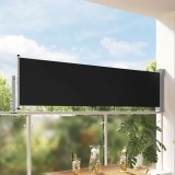 vidaXL Copertină laterală retractabilă de terasă, negru, 80 x 300 cm 48358