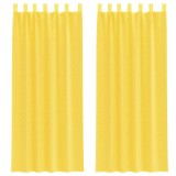 Cumpara ieftin Perdele Voile cu Bucle 2 buc Galben 140x260 cm