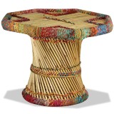 Cumpara ieftin Măsuță de cafea, bambus, cu detalii chindi, multicolor