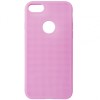 Husa silicon Mesh (retea) roz pentru Apple iPhone 7