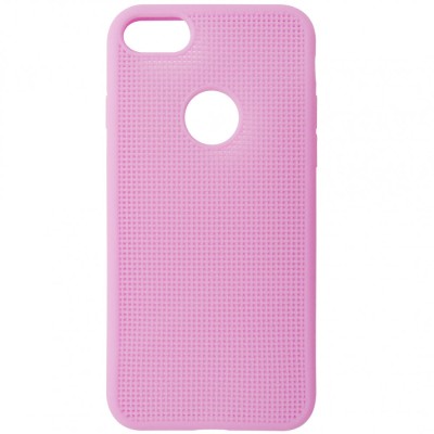 Husa silicon Mesh (retea) roz pentru Apple iPhone 7 foto