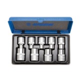 Capete chei tubulare, profil torx interior, Unior 607314, 10 - 24 mm, 1/2 inch, set 9 bucati