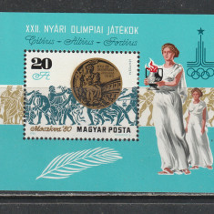 Ungaria 1980 - Medaliati la Jocurile Olimpice Moscova S/S 1v MNH