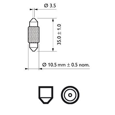 BEC BORD FESTOON T10.5X38 12V SET 10 BUC PHILIPS 7746 foto