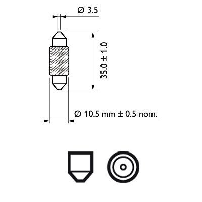 BEC BORD FESTOON T10.5X38 12V SET 10 BUC PHILIPS 7746