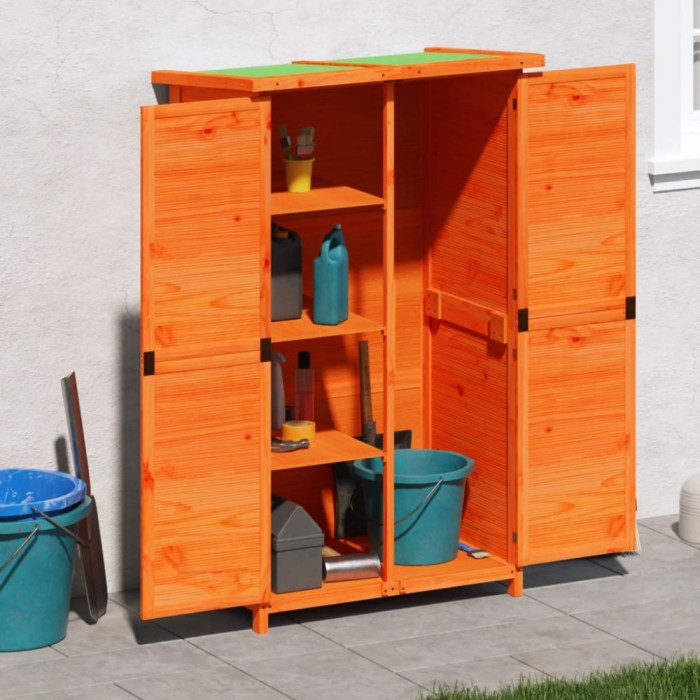 vidaXL Șopron scule de grădină maro 83x57x140 cm lemn masiv de pin