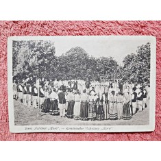 Carte postala Dans National Hora, inceput de secol XX