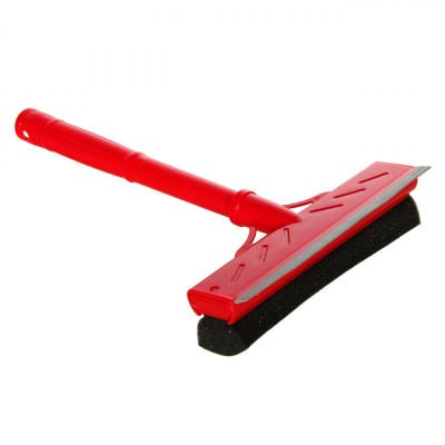Racletă Geamuri, Plastic, Lungime 35cm, Burete 22cm, Roșu foto
