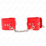 KINK - WRIST RESTRAINTS WITH PADLOCK CLOSURE RED ADJUSTABLE 16-23 CM X 5.5 CM, KINK WRIST RESTRAINT