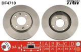 Disc frana Hyundai Elantra III, Sonata IV; Kia Magentis I Motor 1.6, 1.8, 2.0, 2.0 16V, 2.0 CRDi, 2.5 V6, 2.7 V6, 280x26mm, 47.3 mm, OE 517123C000