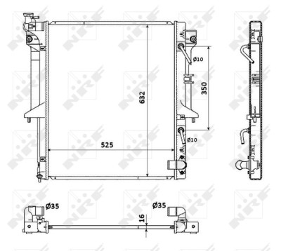 NRF 53909 Radiator, racire motor foto