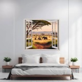 Folie imprimata color pentru decor perete locuinta, dimensiune 125 x 110cm, model: VIEW TO HAVEN 08, AVEX