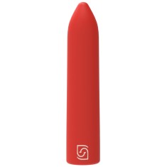 Glont Vibrator Magic Bullet, 10 Moduri Vibratii, ABS, USB Magnetic, Rosu, 8.7 cm, JGF Toys