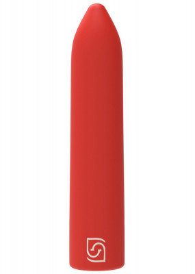 Glont Vibrator Magic Bullet, 10 Moduri Vibratii, ABS, USB Magnetic, Rosu, 8.7 cm, JGF Toys foto