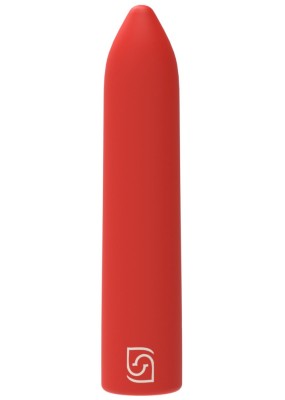 Glont Vibrator Magic Bullet, 10 Moduri Vibratii, ABS, USB Magnetic, Rosu, 8.7 cm, JGF Toys foto