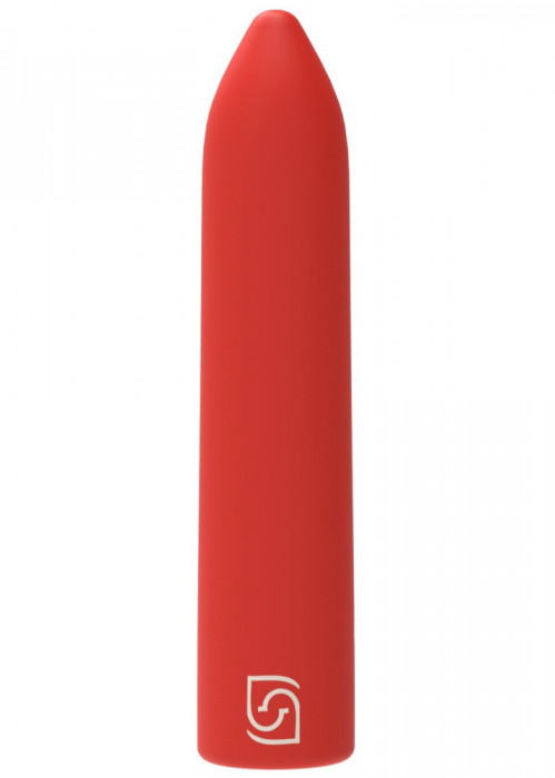 Glont Vibrator Magic Bullet, 10 Moduri Vibratii, ABS, USB Magnetic, Rosu, 8.7 cm, JGF Toys