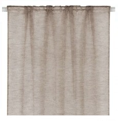 Perdea de Fereastra Decorativa cu Banda Bej 140x140cm