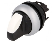 Comutator Rotativ 22mm Alb-Negru 2 Pzi