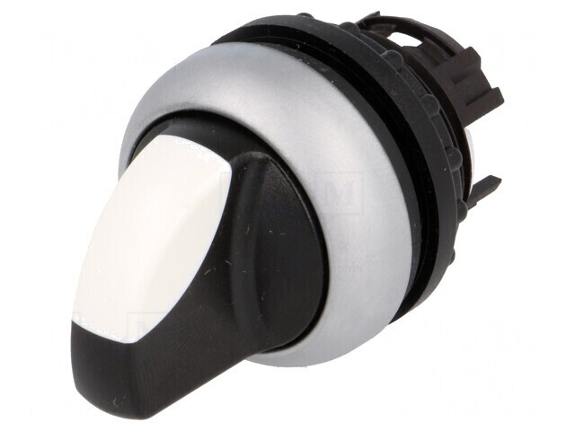 Comutator Rotativ 22mm Alb-Negru 2 Pzi