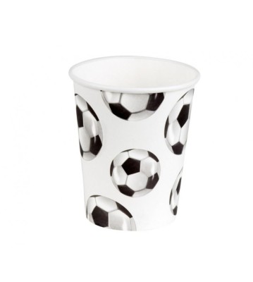 Set 10 pahare petrecere din carton model fotbal 250 ml foto