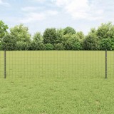 Gard Euro cu 11 St&acirc;lpi Gri 0,6x25 m Oțel