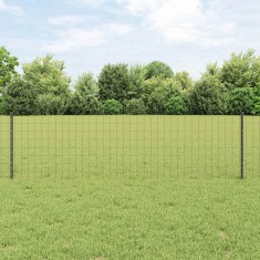 vidaXL &Icirc;ngrădire cu st&acirc;lpi Gri 0.6 x 10 m Oțel