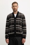 Barbour cardigan din l&acirc;nă KANE culoarea maro, MKN1668