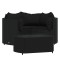 Set mobilier relaxare gradina 4 piese cu perne poliratan negru