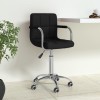 Scaun de birou pivotant, negru, material textil