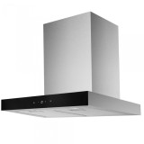 Hota decorativa Samus HS661DGX, 1 Motor, Latime 60 cm, Putere absorbtie 305-589, 5 m3/h, 9 Trepte de absorbtie, Touch Control, Inox/Sticla neagra