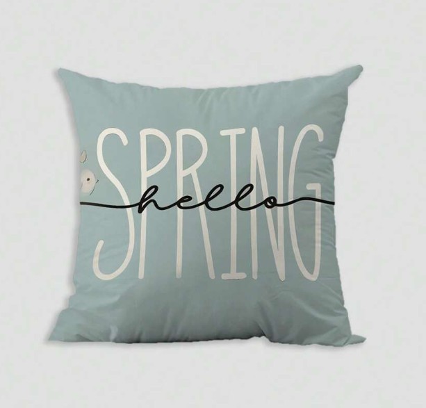 Fata de perna decorativa , zHello Spring, , 45x45 cm, 100% poliester