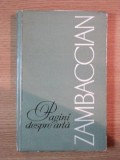 PAGINI DESPRE ARTA de ZAMBACCIAN,BUC.1965