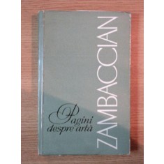 PAGINI DESPRE ARTA de ZAMBACCIAN,BUC.1965