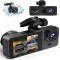 Camera Auto Tripla de Bord, 1080p Full HD, Unghi Inregistrare 170&deg;, Display HD 2&rdquo;, Vedere Nocturna, Detectare Miscare, Ultra Wide Angle, Loop Recordin