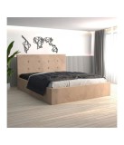 Pat Tapitat Filip Crem+ Saltea Lux Ortopedica 180x200cm