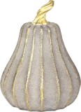 Decoratiune dovleac MagicHome Nature din polyresin, auriu-gri, 16,2 cm
