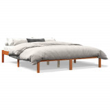 Cadru de pat, maro ceruit, 150x200 cm, lemn masiv de pin GartenMobel Dekor, vidaXL