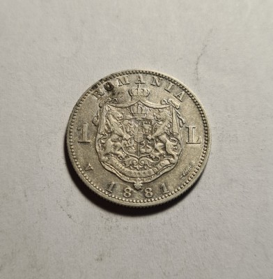 1 leu 1881 Superb Piesa de Colectie foto