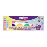 Acuarele Guase Strigo Pastel in borcanel, 12 culori x 20 ml, cu pensula SSC297
