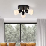 Plafoniera Abbey negru/auriu/alb [lux.pro] HausGarden Leisure