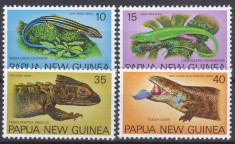 DB1 Fauna Reptile Soparle Papua Noua Guinee 4 v. MNH foto