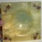 SCRUMIERA ALABASTRU - Onix - Pictata manual - Mare : 15 x 15 cm - Vintage !