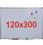 Tabla alba magnetica, 120x300 cm Premium (7 ani Garantie)