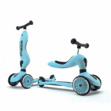 Trotineta copii cu sezut, transformabila 2in1, HighwayKick 1 Blueberry, 1-5 ani, pana la 50 kg, Scoot &amp; Ride