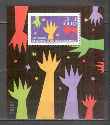 Chile.1992 Ziua nationala a drepturilor omului-Bl. GC.63 foto
